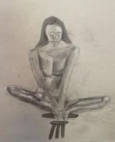 Figurative - Figure On Stool - Charcoal