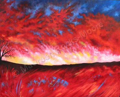 Landscapes - Forest Fire - Acrylic