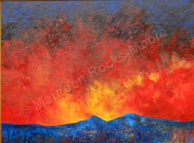 Landscapes - Storm Over The Peak - Acrylic