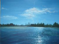 Perth From A Cruiser - Acrylic Paintings - By Maureen Rocks-Moore, Super-Realistic Painting Artist