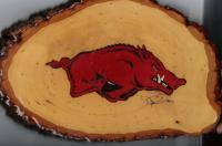 Ark Razorbacks - Wood Burning Woodwork - By Daren Tanner, Wood Burning Woodwork Artist