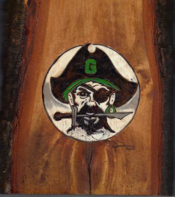 Wood Burning - Greenland High School Mascot - Wood Burning