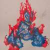 Gigalith-Day 6 - Ink Paintings - By Juan Varela-Berrsope, Splashed Painting Artist