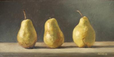 Still Life - Golden Bartletts - Oil