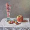 Apple And Plums - Oil Paintings - By Benjamin Walter, Classical Painting Artist