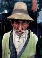 My Old Gardener - Oils Paintings - By James Bryan, Portrait Painting Artist