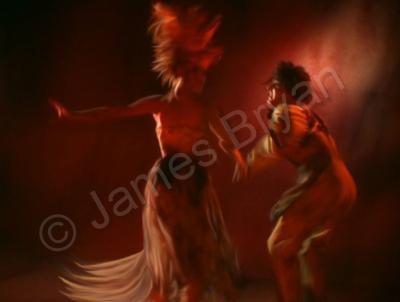 Compositions - The Fire Dance - Acrylics