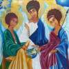 Holy Trinity - Acrylics Paintings - By Elena Martynova, Icon Painting Artist