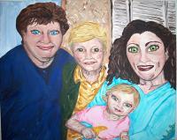 Four Generations - Acrylic On Canvas Paintings - By Adela Sutton, Expressionism Painting Artist