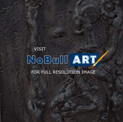 Nini Arts Studio - Metal Look Sculpture On Canvas - Mixed