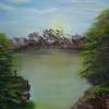 Secret Lake - Acrylic Paintings - By Carol Plattner, Realism Painting Artist