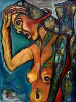 Daniela Isaches Works - Expressionist Pain - Oil On Canvas