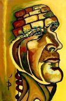 Unfinished Structure - Oil On Canvas Paintings - By Daniela Isache, Expressionism Painting Artist