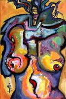 Daniela Isaches Works - Womans Torso - Oil On Canvas