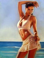 Adriana Lima - Soft Pastels Drawings - By Dimitris Papadakis, Realistic Drawing Artist