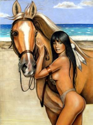 Erotic Art - Indian Summer - Soft Pastels