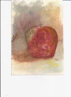 Clay Fuit Study II - Watercolor Paintings - By Dana Chabino, Impressionism Painting Artist