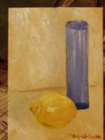 Oil Paintings - Still Life With Blue Vase - Oil