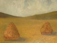 Oil Paintings - Impression Haystacks - Oil