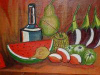 Bodegon Caribeo - Oil Paintings - By Jose P Villegas, Impressionism Painting Artist