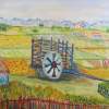Working Cart - Oil Paintings - By Jose P Villegas, Impressionism Painting Artist