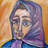 Sadness - Acrylic Paintings - By Jose P Villegas, Cubism Painting Artist