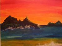 Island Mai Tai - Acrylic Paintings - By Audrey G, Perception Painting Artist