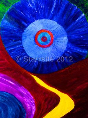 Starr Lunaars Gallery - Blue Sun - Oil On Canvas