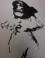 Gaga - Marker Drawings - By Mandi Williams, Black And White Drawing Artist