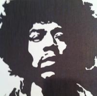 Jimi Hendrix - Marker Drawings - By Mandi Williams, Black And White Drawing Artist