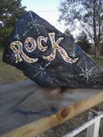 Say It In Stone - I Like To Rock Back - Limestone Sculpture