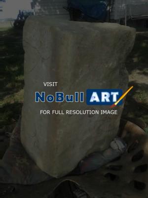 Say It In Stone - Raw Stone Jayhawker Rock Carved From This Stone - Limestone Sculpture