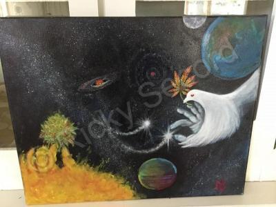 Artshock Rdsecord Sr - Finding Peacelove In The Universe - Painting