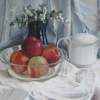 Red Apples - Acrylic Paintings - By Elena Oleniuc, Realism Painting Artist