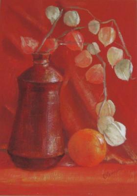 Still Life - Orange - Tempera