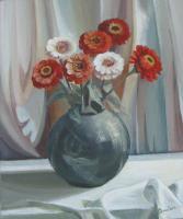 Green Vase - Acrylic Paintings - By Elena Oleniuc, Realism Painting Artist