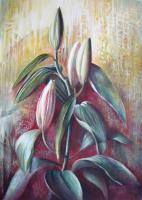 Waiting To Bloom - Acrylic Paintings - By Elena Oleniuc, Decorative Painting Artist