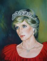 Princess  Diana - Oil Paintings - By Elena Oleniuc, Realism Painting Artist
