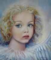 Angel - Acrylic Paintings - By Elena Oleniuc, Decorative Painting Artist