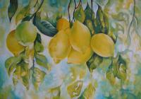 Golden Fruit - Acrylic Paintings - By Elena Oleniuc, Decorative Painting Artist