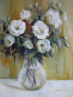 Still Life - White Flowers - Acrylic