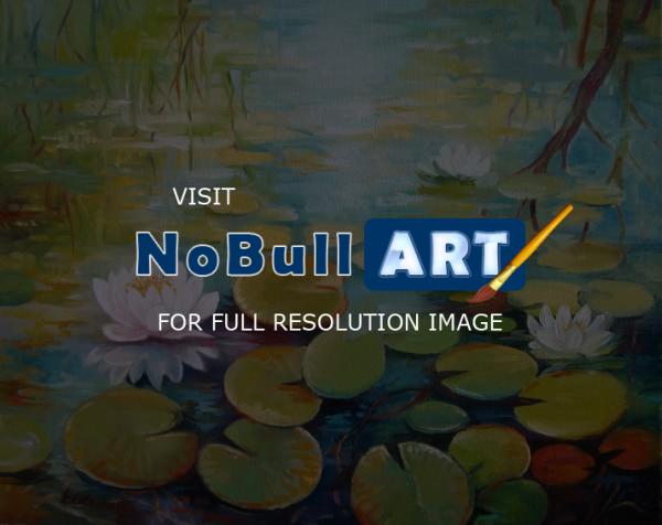 Decorative - Water Lilies On The Pond - Oil