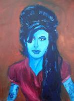 Amy Winehouse - Oil Paintings - By Justin Myers, Portrait Painting Artist