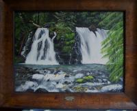 Alaskan Waterfall - Oil Paintings - By Renee Hewitt, Naturalistic Painting Artist