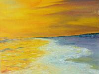 Irish Land And Seascape - Backwash - Oil On Canvas Panel
