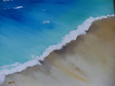 Irish Land And Seascape - Birds Eye View - Oil On Canvas