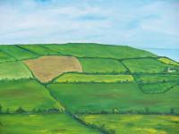 The Field - Oil On Canvas Panel Paintings - By Conor Murphy, Love Painting Artist
