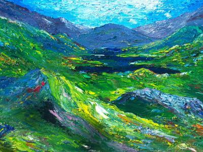 Irish Land And Seascape - Killarney The Kingdom Of Kerry - Oil On Canvas