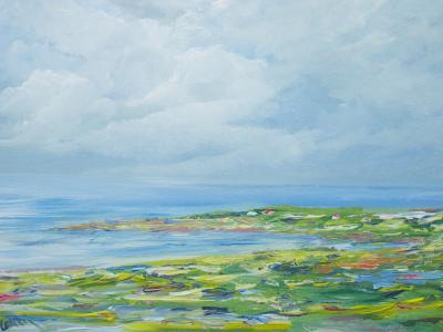 Irish Land And Seascape - The Harvest - Acrylic On Canvas Panel