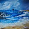 Storm To The East Of The Skelligs - Acrylic On Canvas Paintings - By Conor Murphy, Impressionism Painting Artist